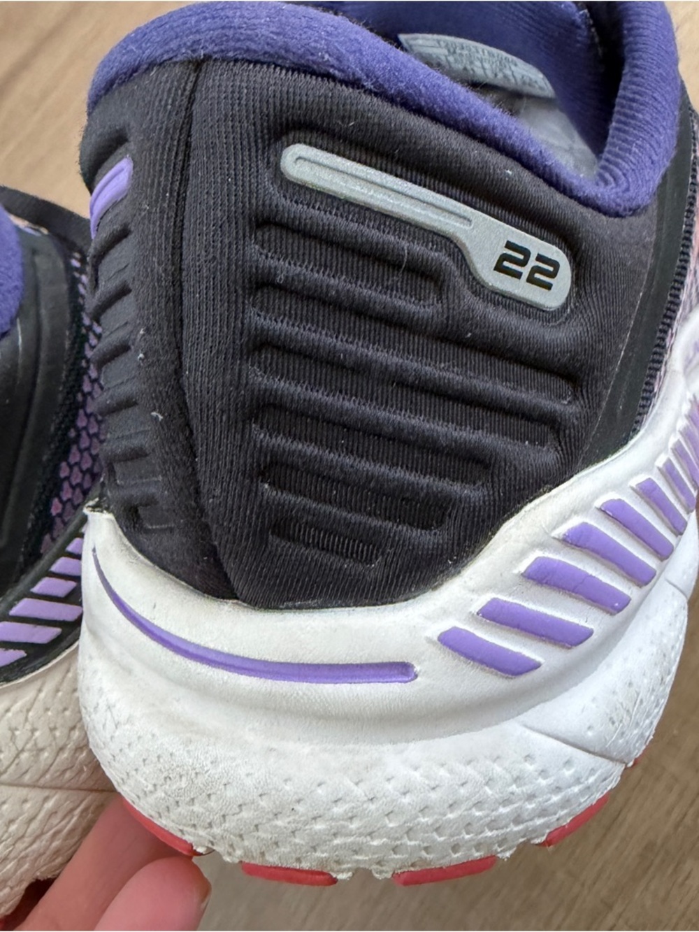 Brooks Adrenaline GTS 22 Women 9.5 Running Shoes Blue Purple Walking Gym Sneaker - Picture 7 of 14